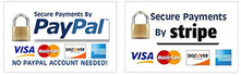 Secure payments by paypal credit debit card